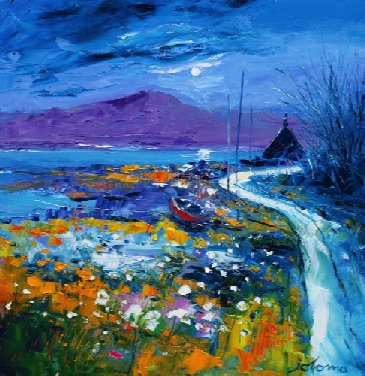 Night Falls on Aros Sound of Mull 20x20 Night Falls on Aros Sound of Mull 20x20